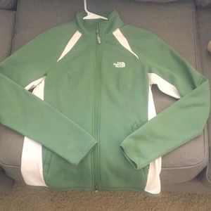 Like new green North Face Zip-up Jacket